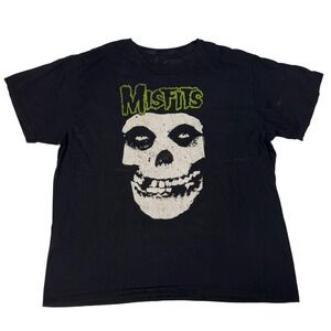 The Misfits Fiend Skull T-Shirt Mens Size 3XL Rock Punk Band Graphic Tee Black‎